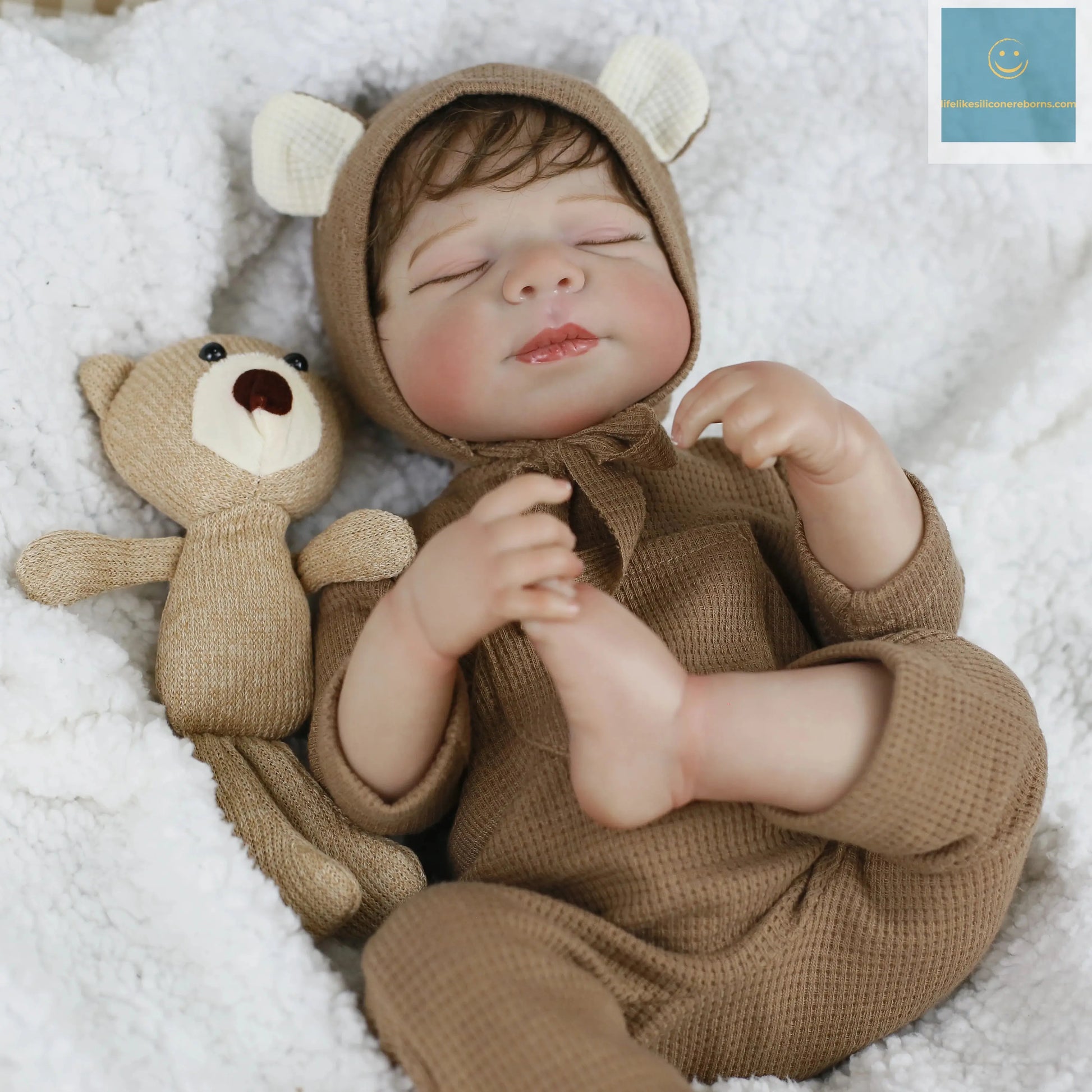 Lifereborn 19inch 3D-painting Skin Lifelike  Soft Silicone Asleep Pascale Silicone Vinyl Reborn Dolls for Girls Gifts lifelikesiliconereborns.com