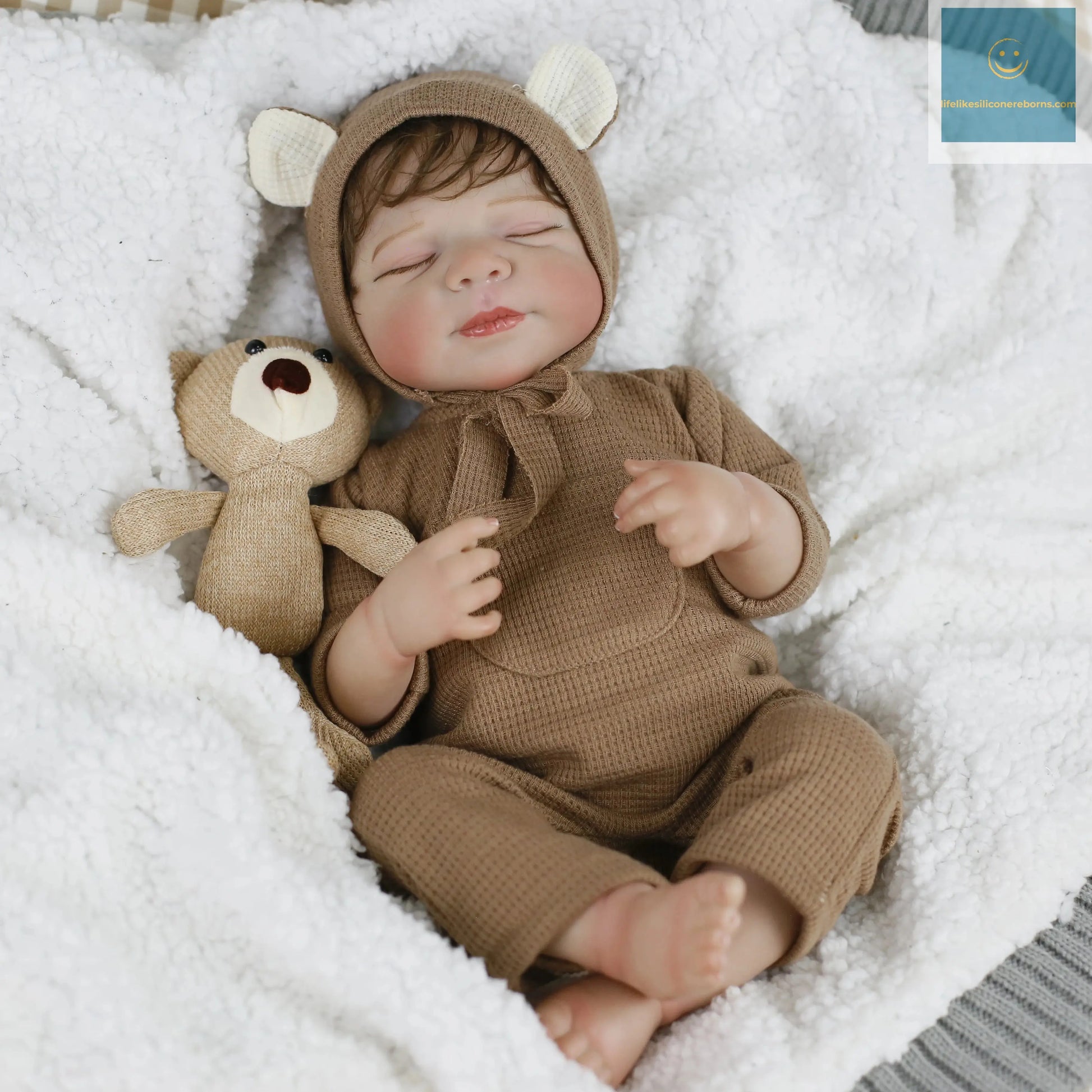 Lifereborn 19inch 3D-painting Skin Lifelike  Soft Silicone Asleep Pascale Silicone Vinyl Reborn Dolls for Girls Gifts lifelikesiliconereborns.com