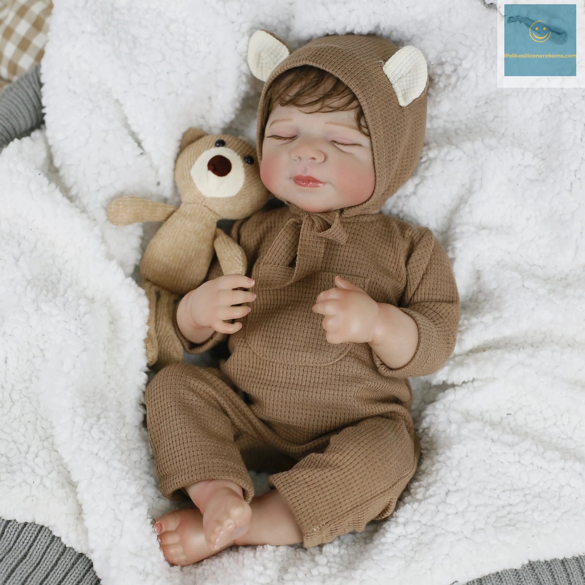 Lifereborn 19inch 3D-painting Skin Lifelike  Soft Silicone Asleep Pascale Silicone Vinyl Reborn Dolls for Girls Gifts lifelikesiliconereborns.com