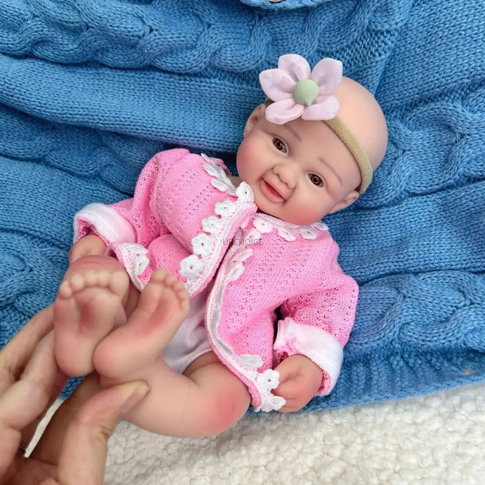 Micro 30cm Whole Soft Silicone Reborn Baby Girl Lifelike Visible Veins Washable Newborn Cute Doll for Anti-Stress Kids Toy lifelikesiliconereborns.com