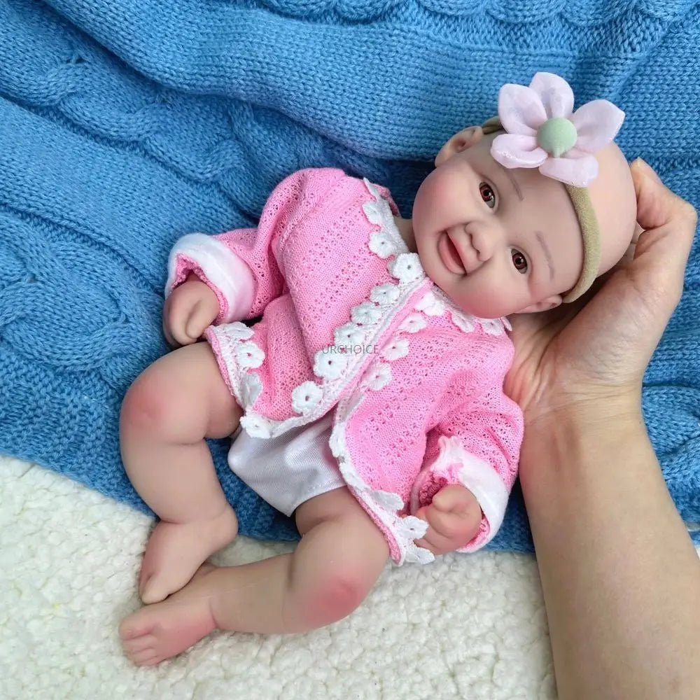 Micro 30cm Whole Soft Silicone Reborn Baby Girl Lifelike Visible Veins Washable Newborn Cute Doll for Anti-Stress Kids Toy lifelikesiliconereborns.com