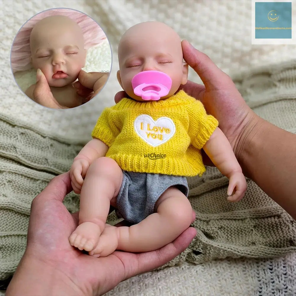 Mini 12 Inch 30CM Full Soft Silicone Reborn Baby Girl Can Open Mouth Washable Doll for Daughter Birthday Christmas Gift lifelikesiliconereborns.com