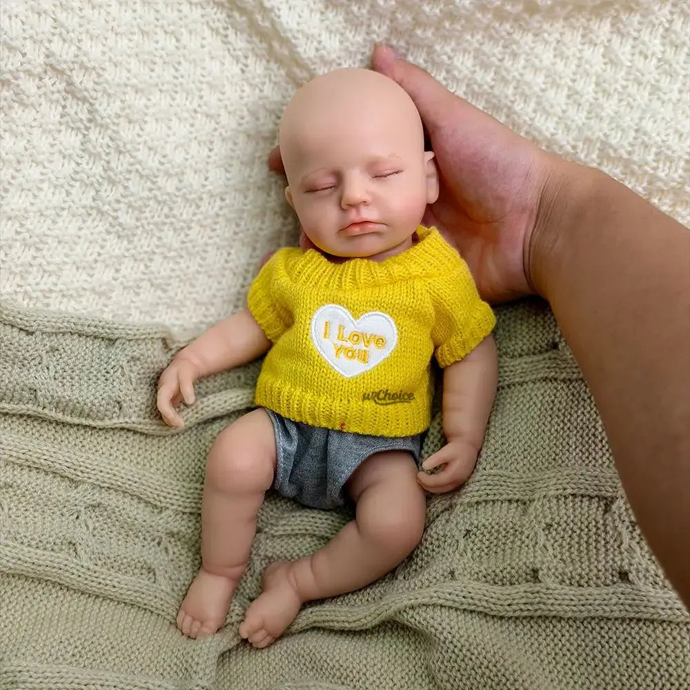 Mini 12 Inch 30CM Full Soft Silicone Reborn Baby Girl Can Open Mouth Washable Doll for Daughter Birthday Christmas Gift lifelikesiliconereborns.com