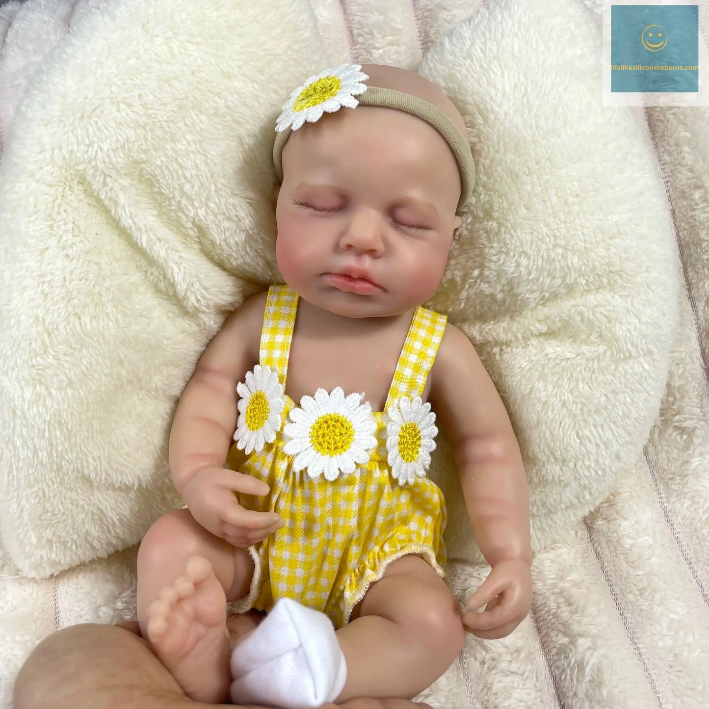 Mini 33CM Full Solid Silicone Reborn Baby Doll LouLou Girl Washable Body Lifelike Silicone Soft Body Birthday Christmas Gift lifelikesiliconereborns.com