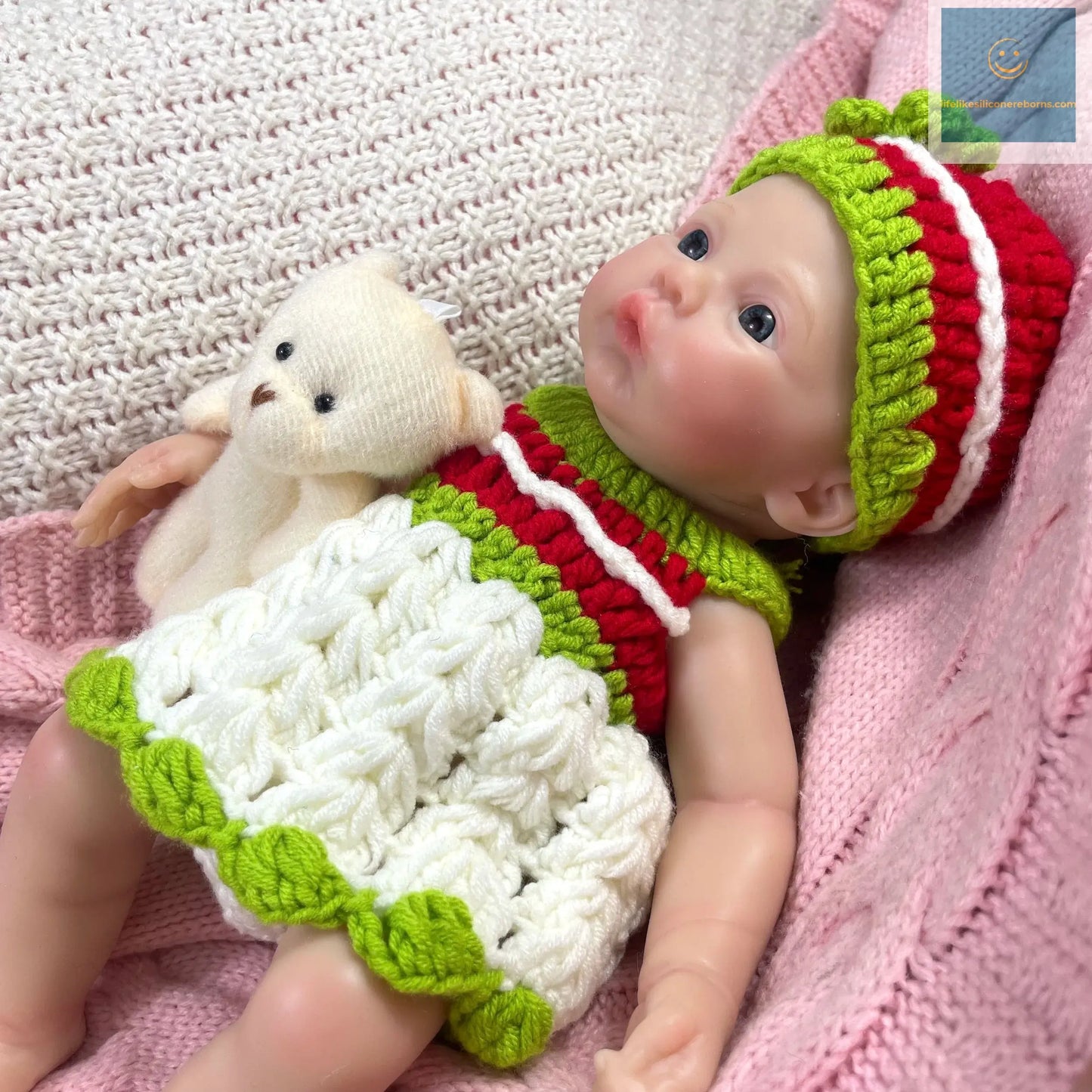 Mini 33CM Painted Soft Silicone Reborn Baby Meadow Doll Girl Washable Body Solid Silicone Body Birthday Christmas Gift lifelikesiliconereborns.com