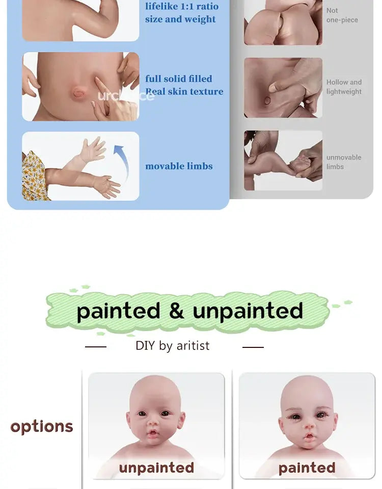 Mother-To-Be Nursery Kids Xmas Gift Parents Lifelike18 Inch Soft Silicone Reborn Doll African Newborn Girl Balck Skin Baby lifelikesiliconereborns.com