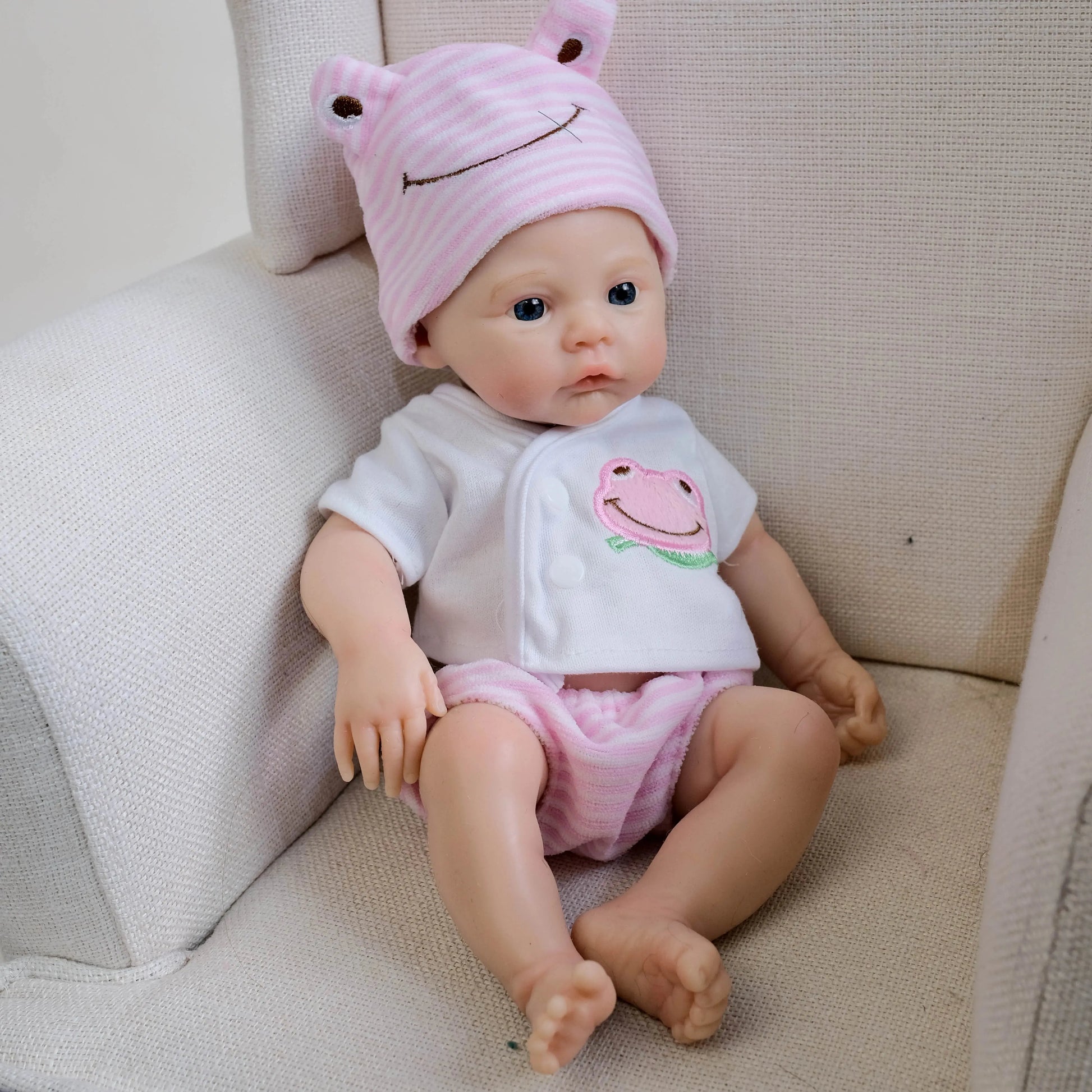 NPK 12inch Meadow Full Solid Silicone Flexible Elastic Super Soft Cute Small Size Squish Silicone Lifelike Reborn Bebe Doll lifelikesiliconereborns.com