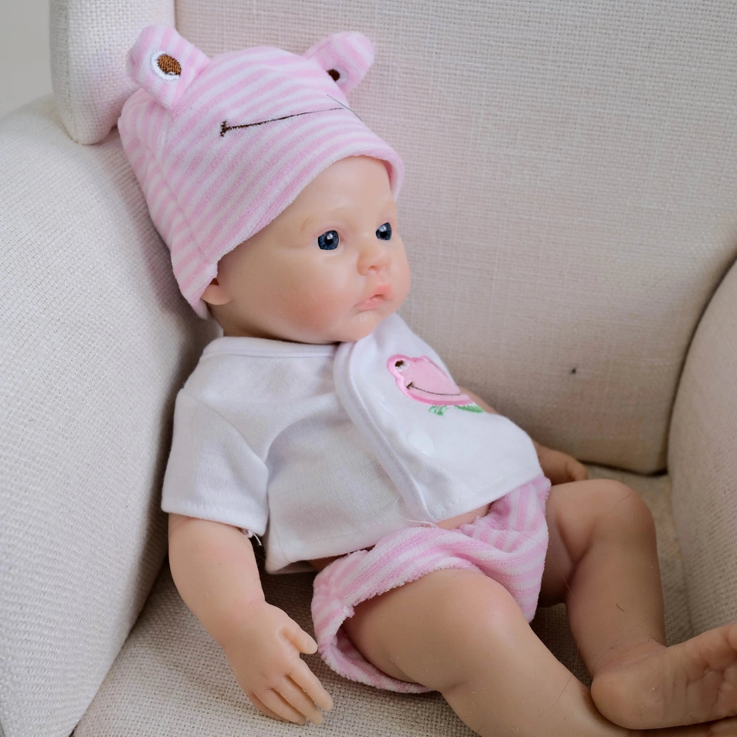 NPK 12inch Meadow Full Solid Silicone Flexible Elastic Super Soft Cute Small Size Squish Silicone Lifelike Reborn Bebe Doll lifelikesiliconereborns.com