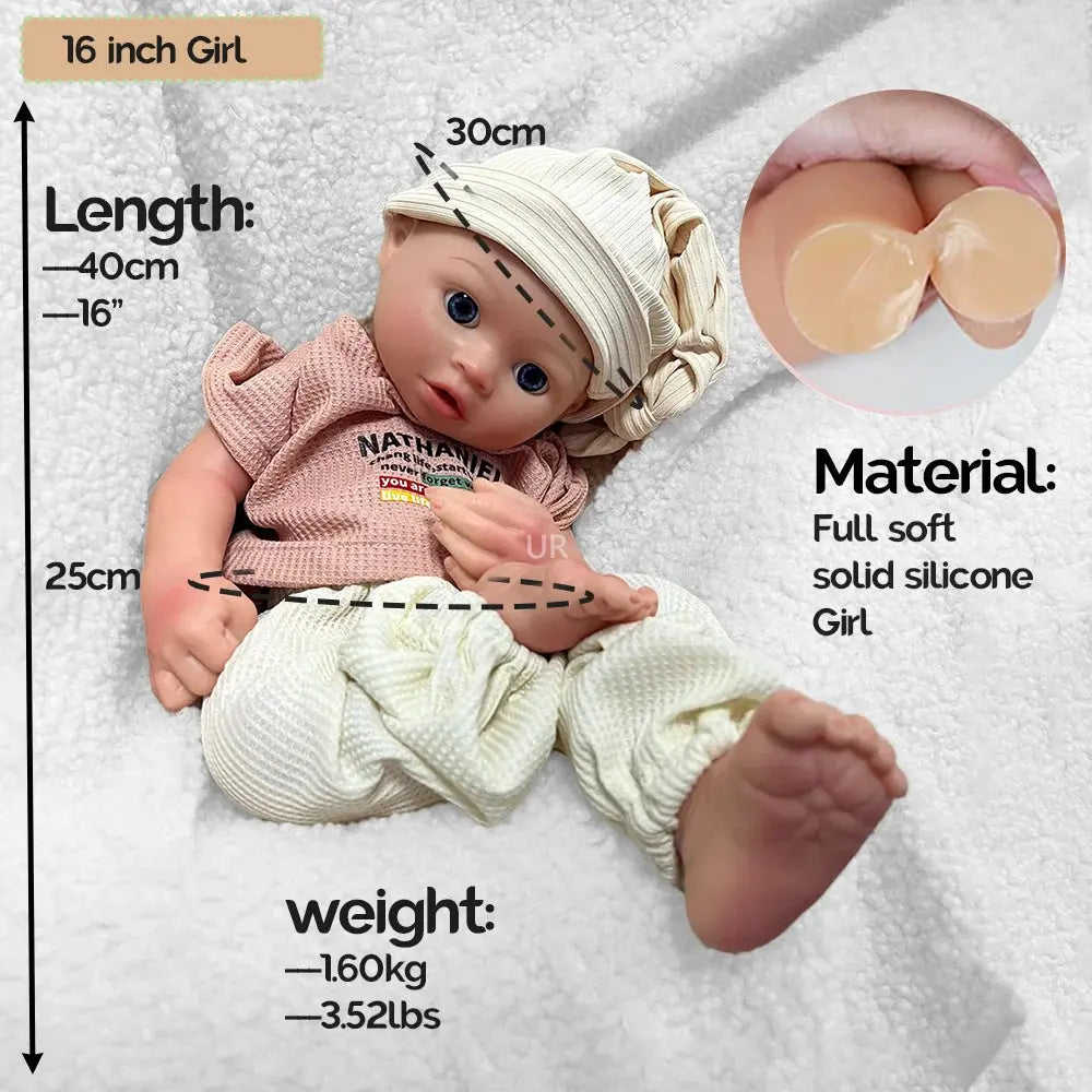 New Year Halloween Thanksgiving Day Christmas Easter Festival Children Gift 40Cm Realistic Full Silicone Reborn Baby Dolls lifelikesiliconereborns.com