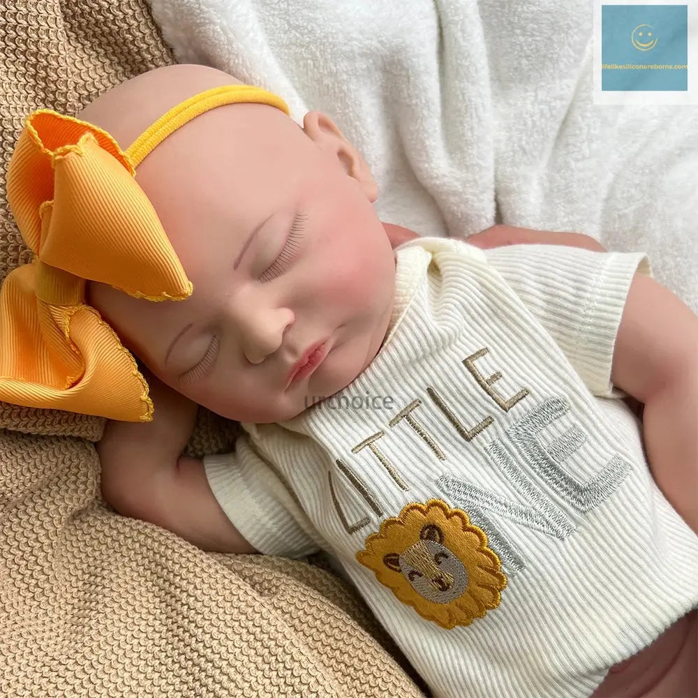 Newborn Silicone Baby Doll Full Body Weighted Hand Painted Reborn Doll Closed Eyes Lifelike Girl Collectibles DIY Reborne Artist lifelikesiliconereborns.com