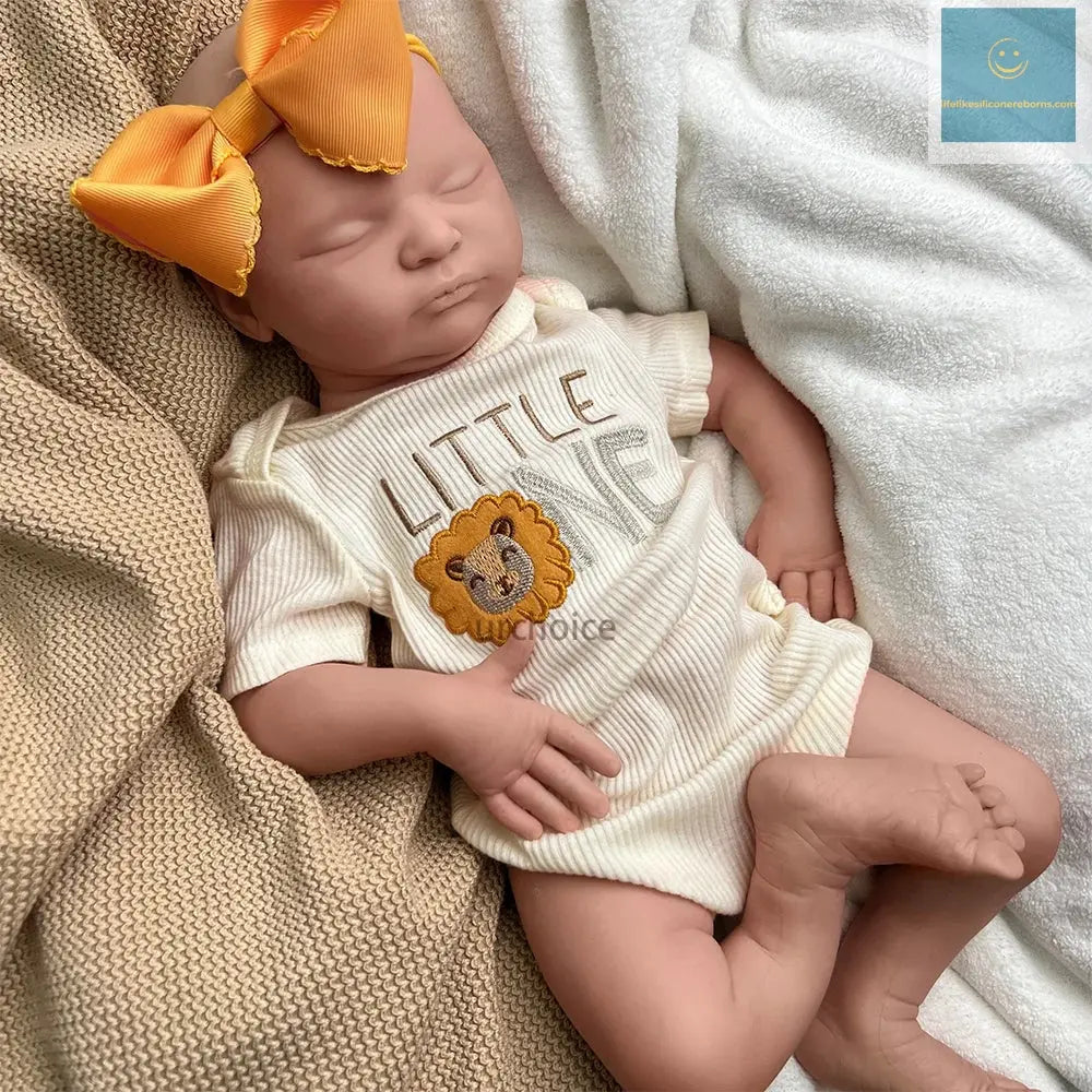 Newborn Silicone Baby Doll Full Body Weighted Hand Painted Reborn Doll Closed Eyes Lifelike Girl Collectibles DIY Reborne Artist lifelikesiliconereborns.com