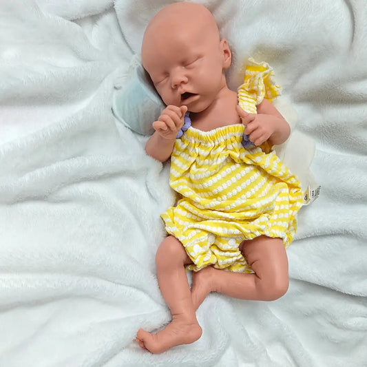 Newborn Unpainted 18'' Girl Full Body Platinum Silicone Reborn Baby Doll Washable Soft Handmade Dolls for Children Toys lifelikesiliconereborns.com