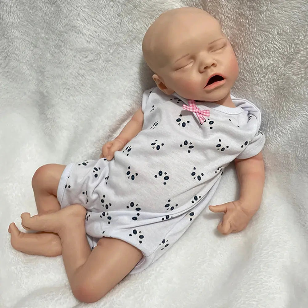 Newborn Unpainted 18'' Girl Full Body Platinum Silicone Reborn Baby Doll Washable Soft Handmade Dolls for Children Toys lifelikesiliconereborns.com