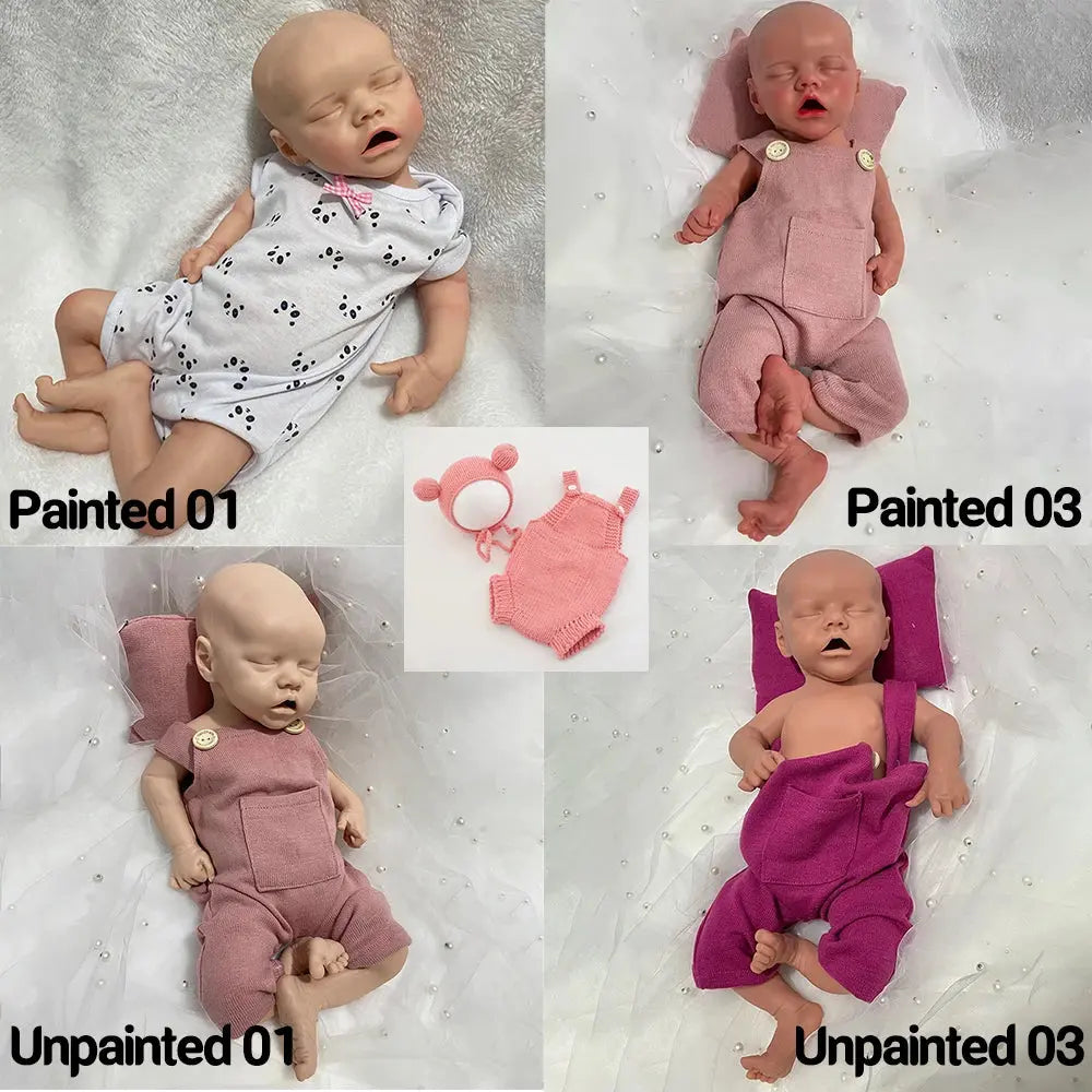 Newborn Unpainted 18'' Girl Full Body Platinum Silicone Reborn Baby Doll Washable Soft Handmade Dolls for Children Toys lifelikesiliconereborns.com
