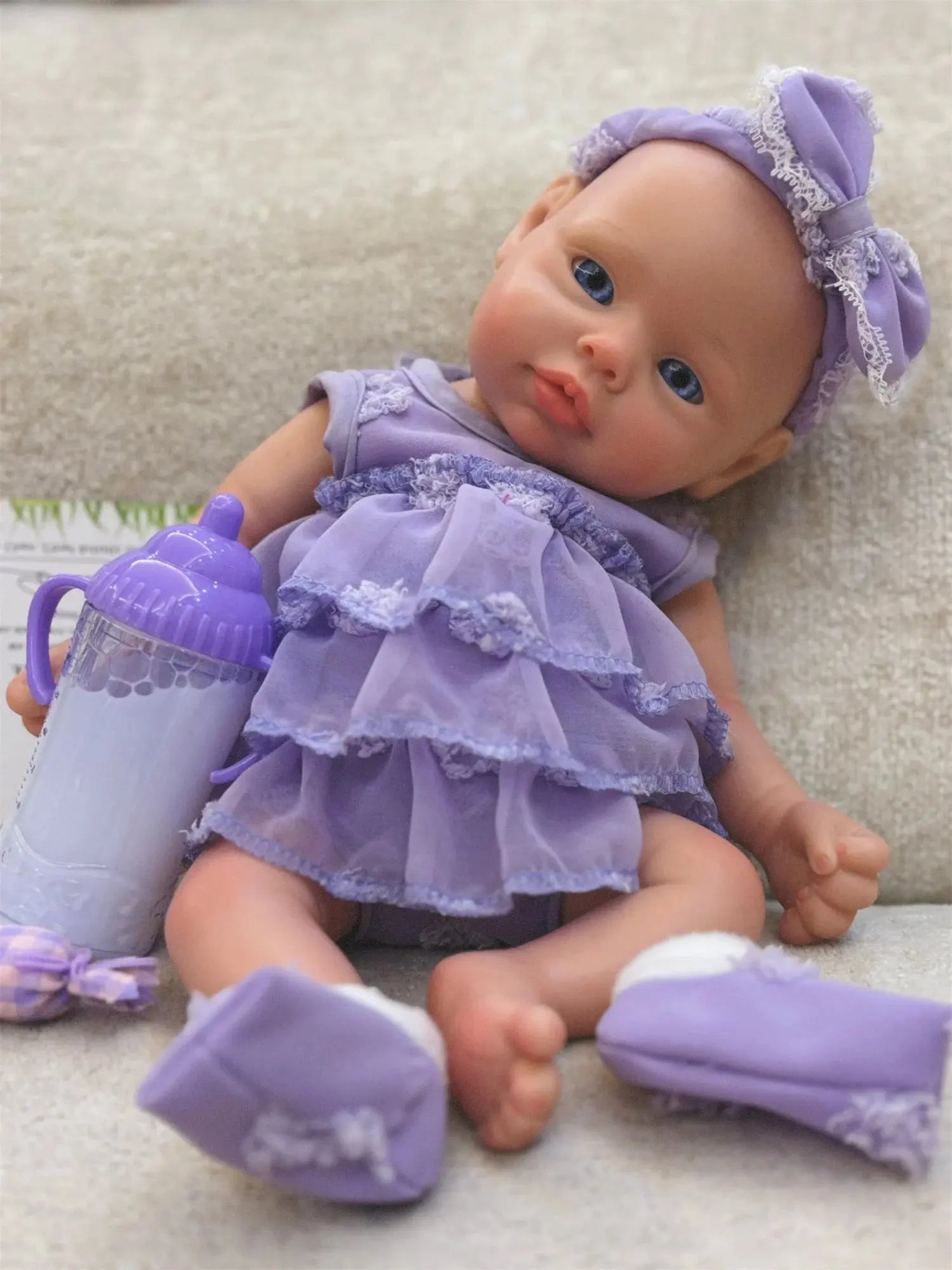 Open Eyes 33cm Can Washable Full Body Solid Silicone Bebe Reborn Girl With Handmade Painted Skin Lifelike Reborn Baby Dolls lifelikesiliconereborns.com