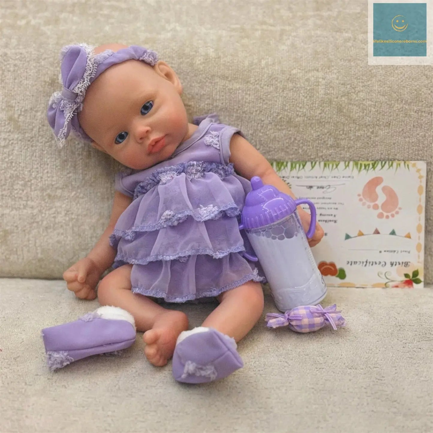 Open Eyes 33cm Can Washable Full Body Solid Silicone Bebe Reborn Girl With Handmade Painted Skin Lifelike Reborn Baby Dolls lifelikesiliconereborns.com