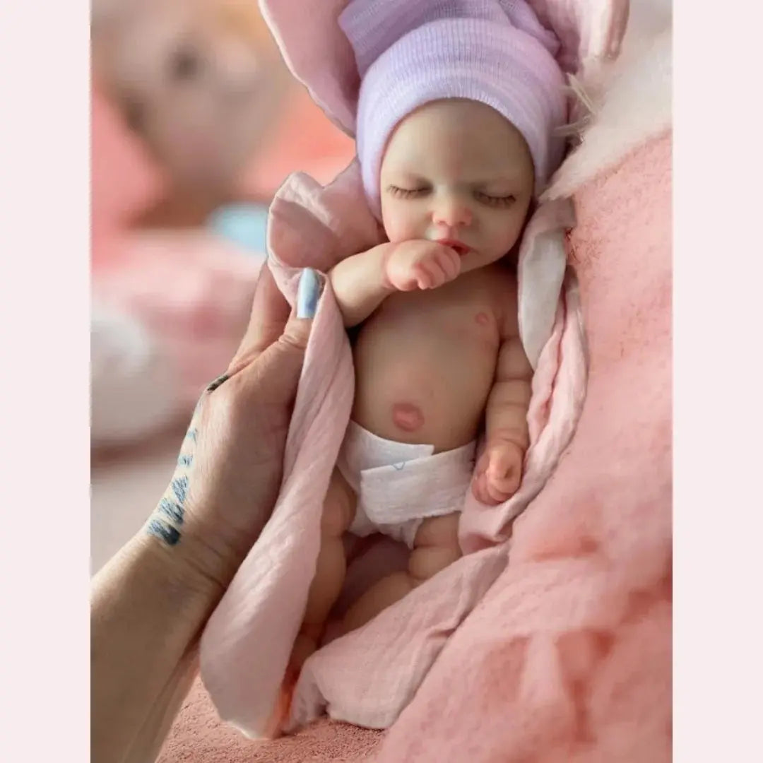 Open Mouth 10Inch Washable bebe reborn de silicona Girl Doll With Painted Bald Soft Touch Newborn Doll reales para niñas lifelikesiliconereborns.com