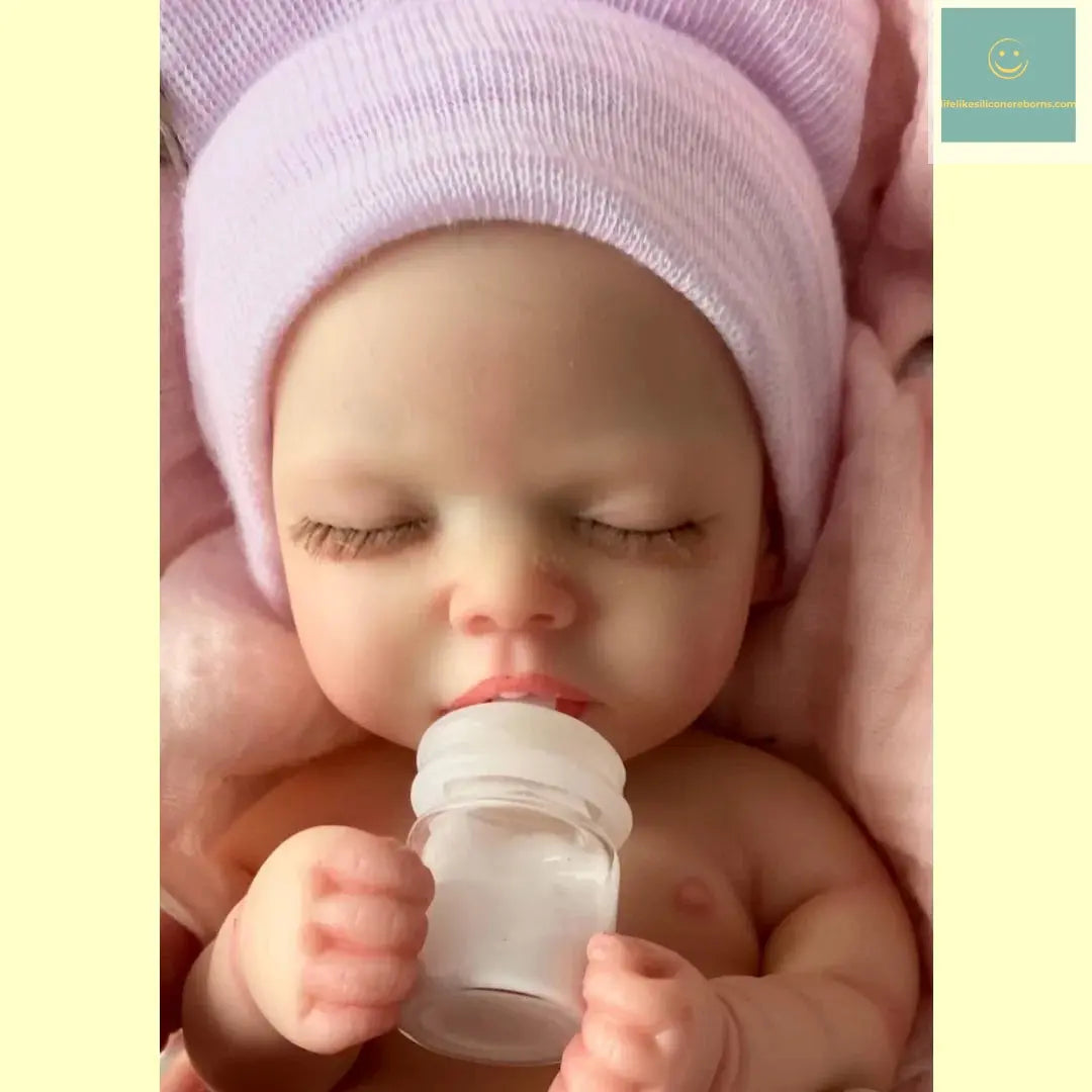 Open Mouth 10Inch Washable bebe reborn de silicona Girl Doll With Painted Bald Soft Touch Newborn Doll reales para niñas lifelikesiliconereborns.com