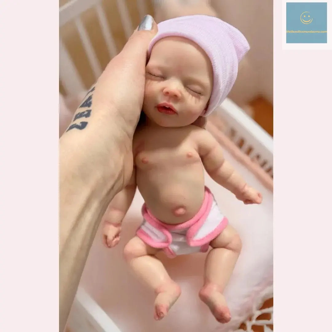 Open Mouth 10Inch Washable bebe reborn de silicona Girl Doll With Painted Bald Soft Touch Newborn Doll reales para niñas lifelikesiliconereborns.com