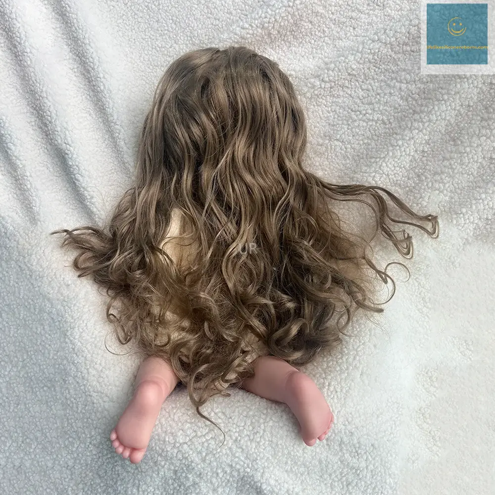 Painted Newborn Girl Maddie with Hair Artist Collectibles Lifelike 50CM 20" Stretchy Soft Silicone Reborn Baby Doll Blank lifelikesiliconereborns.com