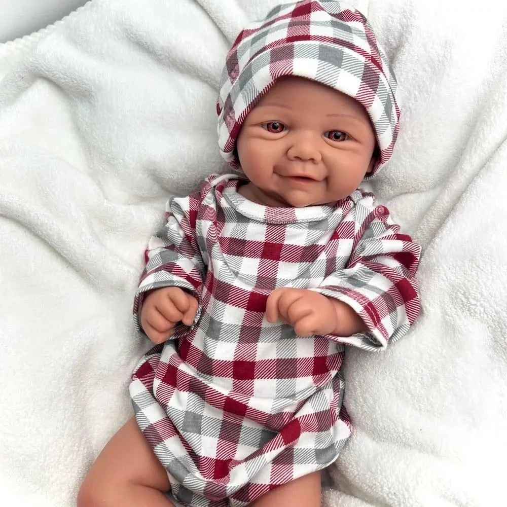 Photography Prop 17Inch Lifelike Silicone Reborn Baby Girl Realistic Skin Flexible Limbs Doll Perfect for Shoots Christmas Gift lifelikesiliconereborns.com