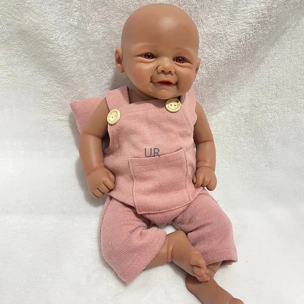 Photography Prop 17Inch Lifelike Silicone Reborn Baby Girl Realistic Skin Flexible Limbs Doll Perfect for Shoots Christmas Gift lifelikesiliconereborns.com