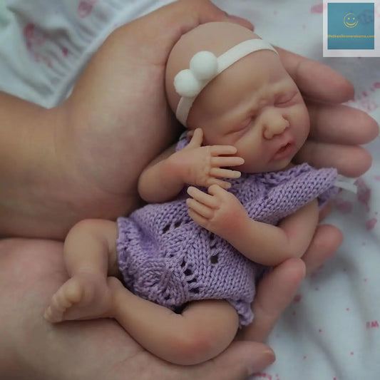 Reborn Baby Dolls 7 Inch Full Body Silicone Doll Boy Mini Realistic Newborn Baby Dolls with Feeding Accessories Gift Box lifelikesiliconereborns.com