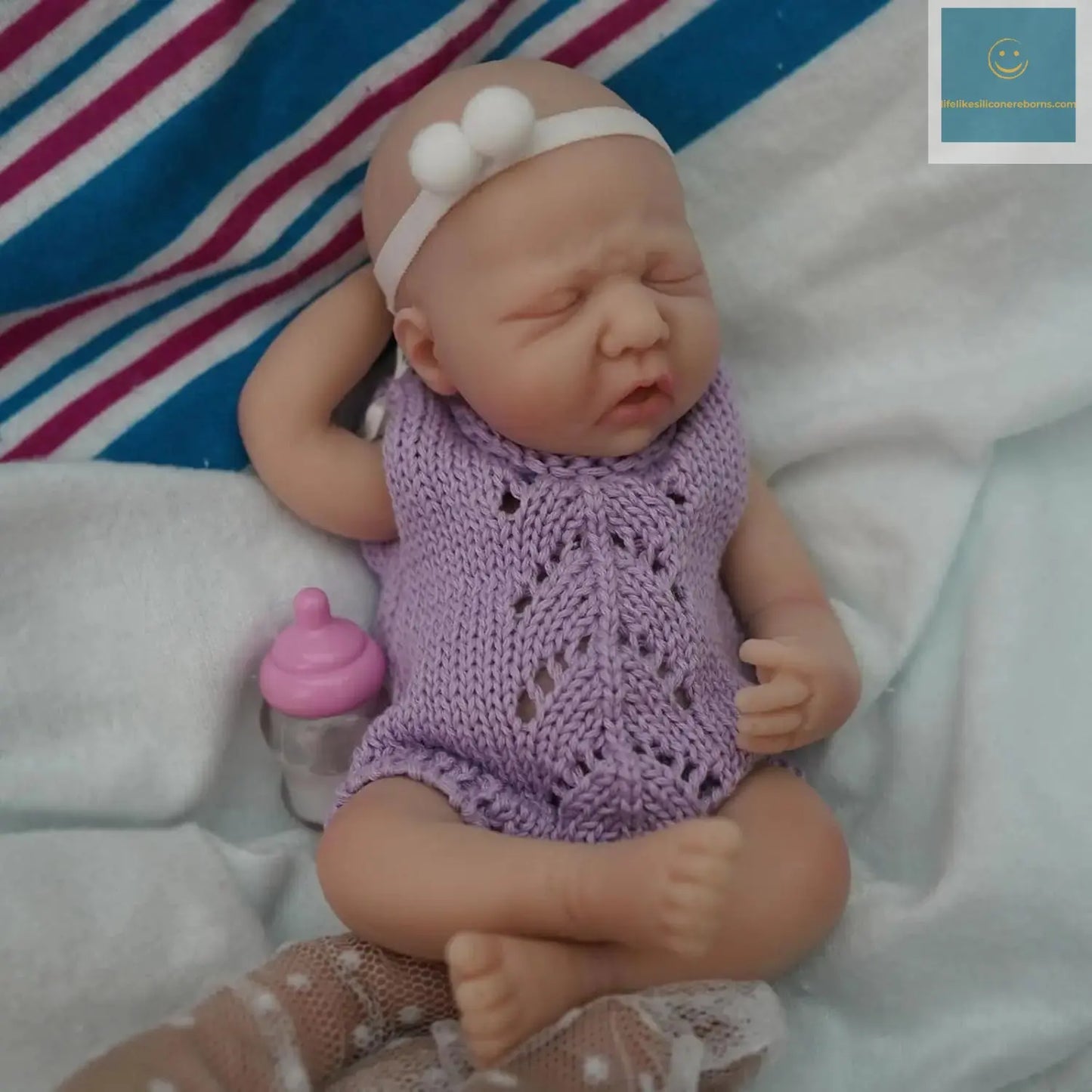 Reborn Baby Dolls 7 Inch Full Body Silicone Doll Boy Mini Realistic Newborn Baby Dolls with Feeding Accessories Gift Box lifelikesiliconereborns.com