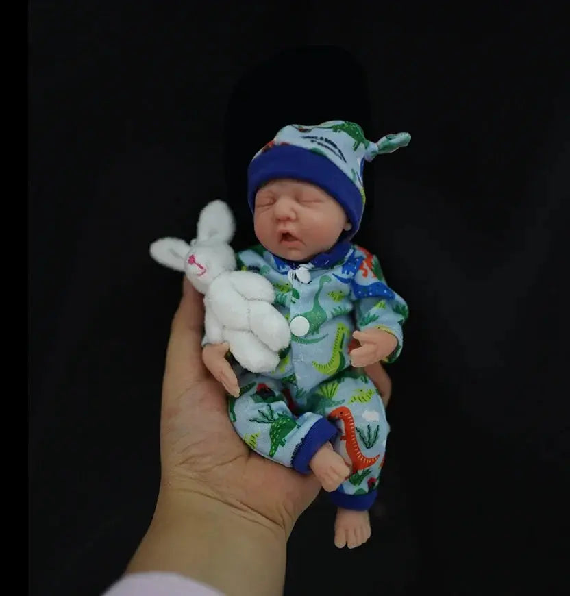 Reborn Baby Dolls 7" Girl Micro Preemie Full Body Silicone Baby Doll Lifelike Mini Reborn Doll Surprise Children Anti-Stress lifelikesiliconereborns.com