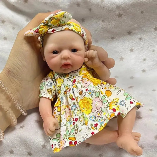 Reborn Baby Dolls 7" Girl Micro Preemie Full Body Silicone Baby Doll Lifelike Mini Silicone Baby lifelikesiliconereborns.com