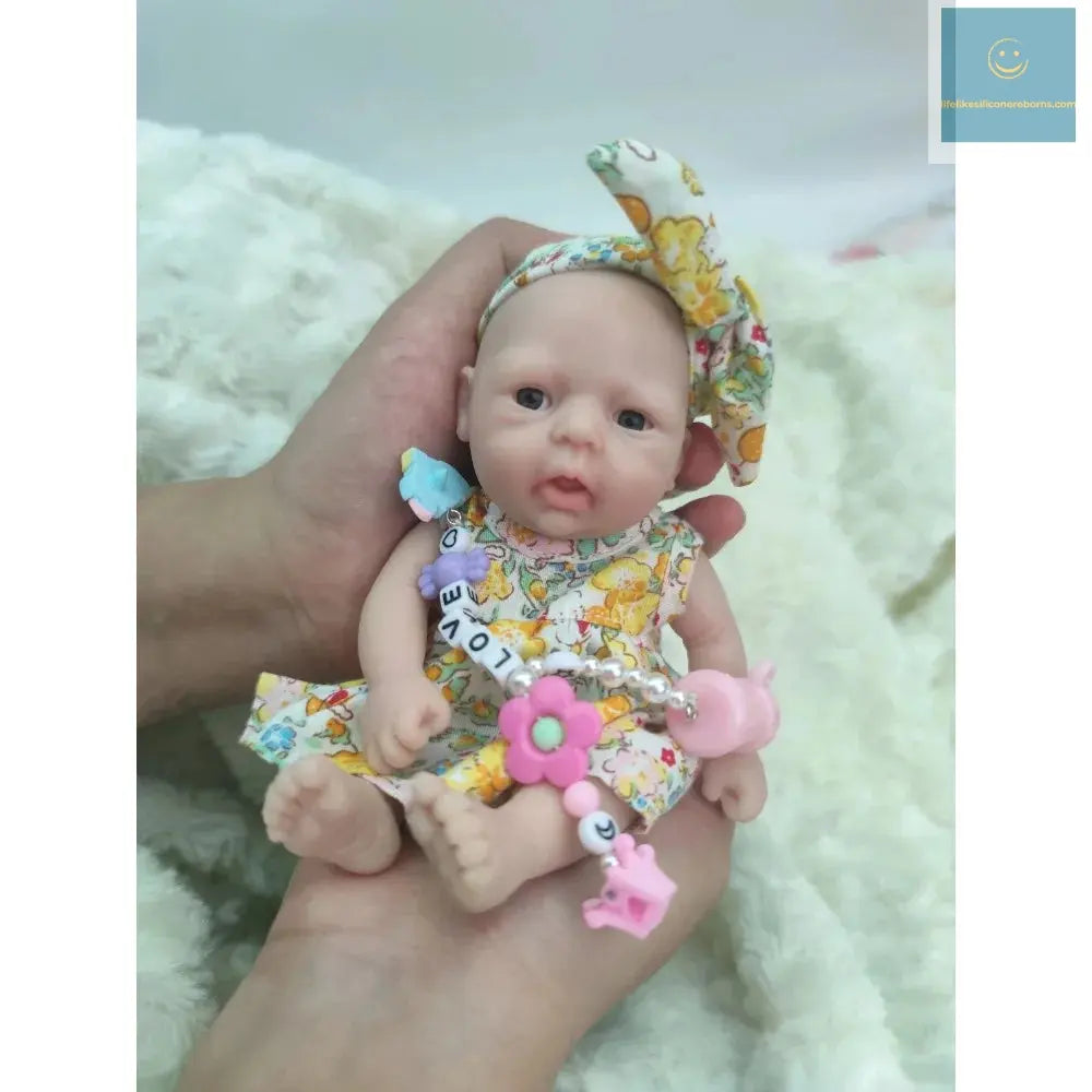 Reborn Baby Dolls 7" Girl Micro Preemie Full Body Silicone Baby Doll Lifelike Mini Silicone Baby lifelikesiliconereborns.com