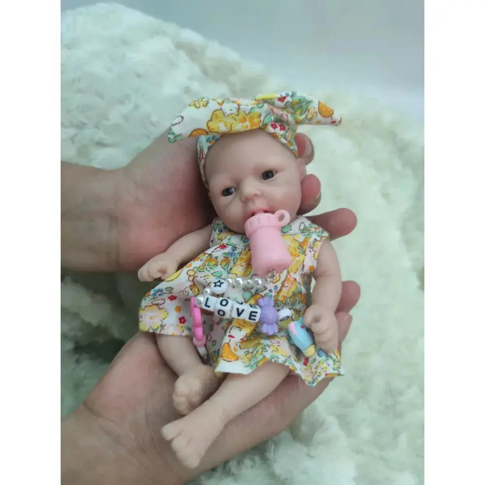 Reborn Baby Dolls 7" Girl Micro Preemie Full Body Silicone Baby Doll Lifelike Mini Silicone Baby lifelikesiliconereborns.com