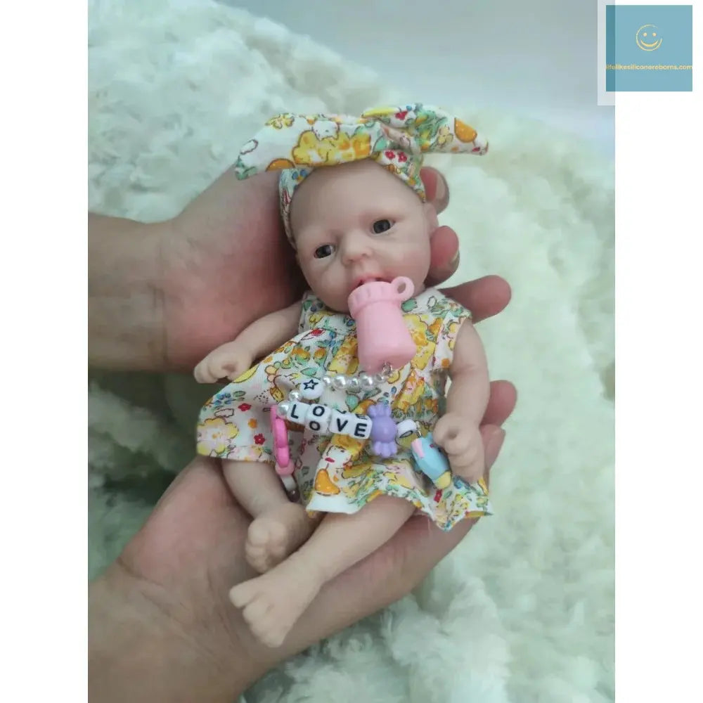 Reborn Baby Dolls 7" Girl Micro Preemie Full Body Silicone Baby Doll Lifelike Mini Silicone Baby lifelikesiliconereborns.com
