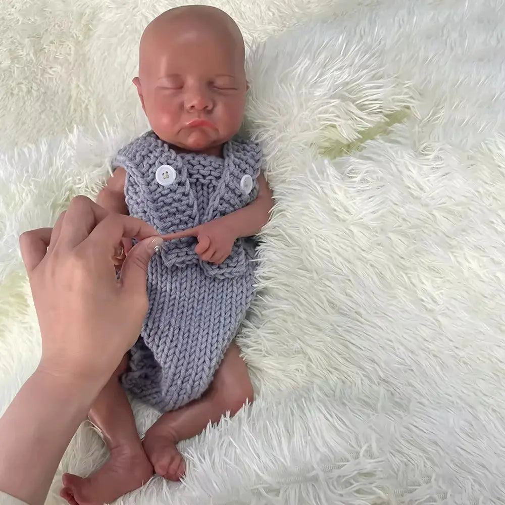 Reborn Boy preemy Soft 18 Inch Kid Boy Full Body 3D Painted Silicone Baby Reborn Doll Unfinished Newborn Africa Baby Doll Baby lifelikesiliconereborns.com