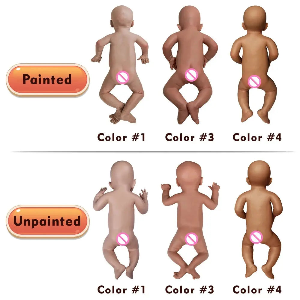 Reborn Corpo De Silicone 18'' Boy Full Body Platinum Silicone Reborn Baby Doll 3D Painted Newborn Solid Dolls For Children Gift lifelikesiliconereborns.com