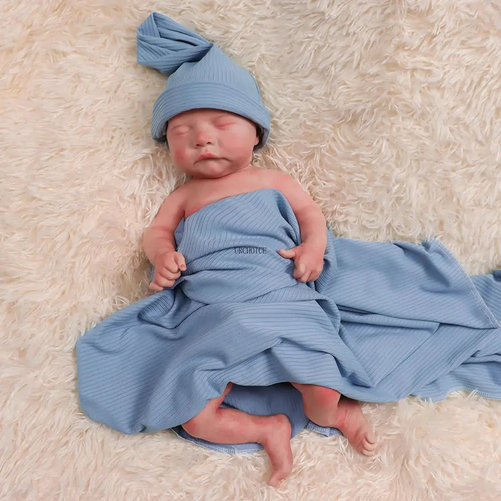 Reborn Corpo De Silicone 18'' Boy Full Body Platinum Silicone Reborn Baby Doll 3D Painted Newborn Solid Dolls For Children Gift lifelikesiliconereborns.com