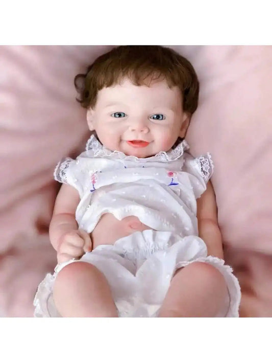 18 Inch Vivienne Silicone Bebe Reborn Girl Handmade Soft Touch Newborn Baby Doll For Children Birthday Gifts lifelikesiliconereborns.com