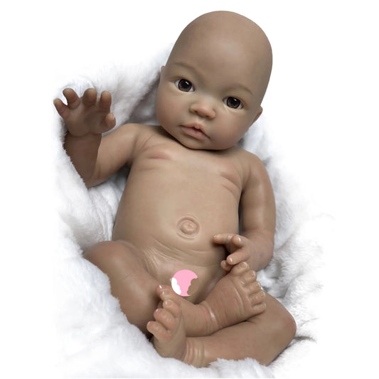 18 Inch Full Solid Bebe Reborn Silicone Painted  African Skin Reborn Doll Handmade Bebe Newborn Boneca Reborn Corpo De Silicone lifelikesiliconereborns.com