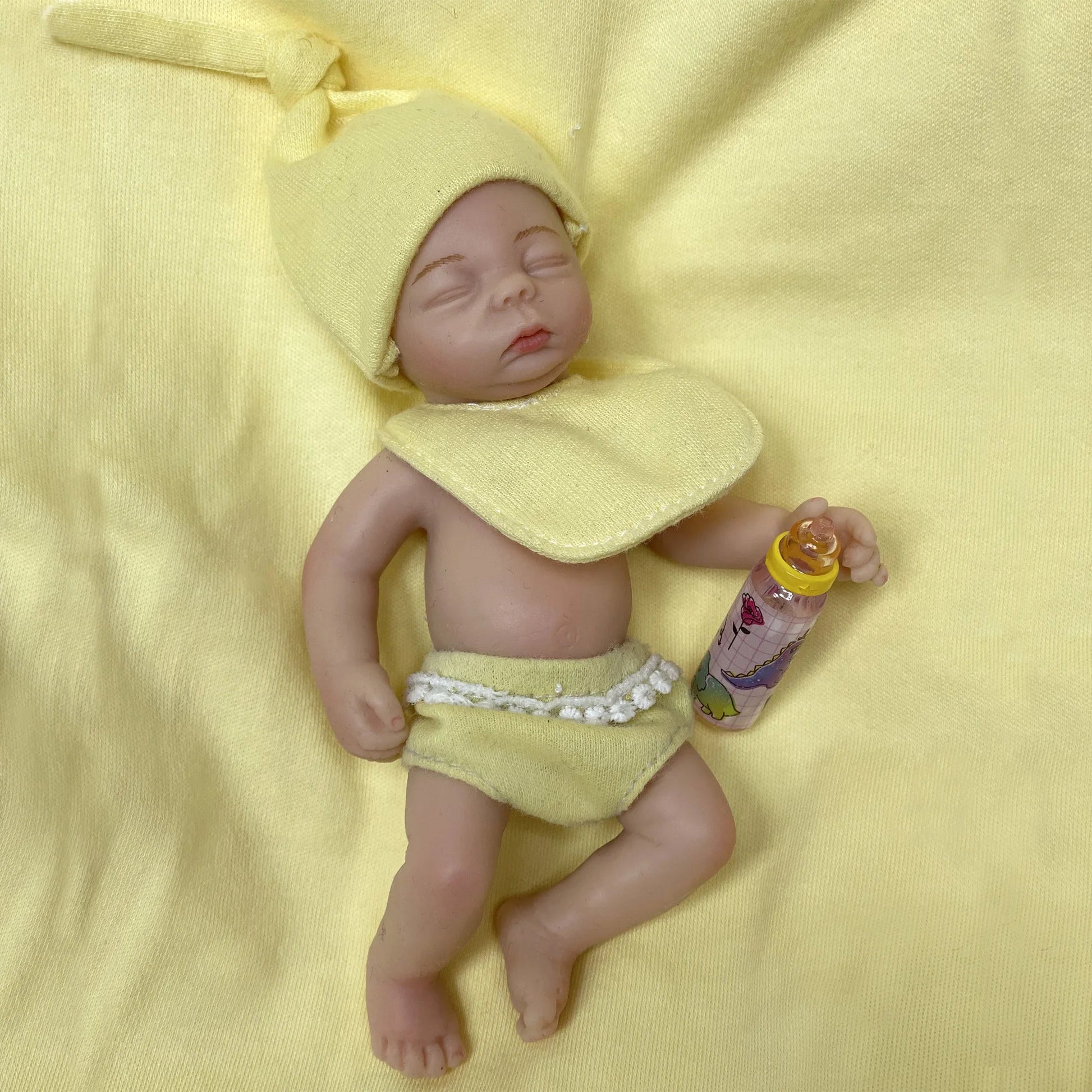 6 Inch Full Solid Silicone Bebe Palm Reborn Doll Handmade LifeLike Baby кукла реборн мальчик lifelikesiliconereborns.com