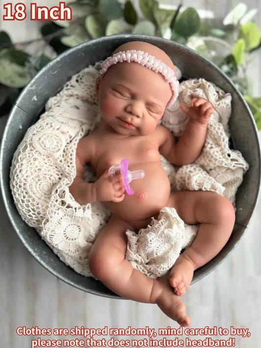18 inch (fair skin)Pascale Girl Silicone Doll - Soft Touch, Handmade, Anatomically Correct - Ideal Gift lifelikesiliconereborns.com