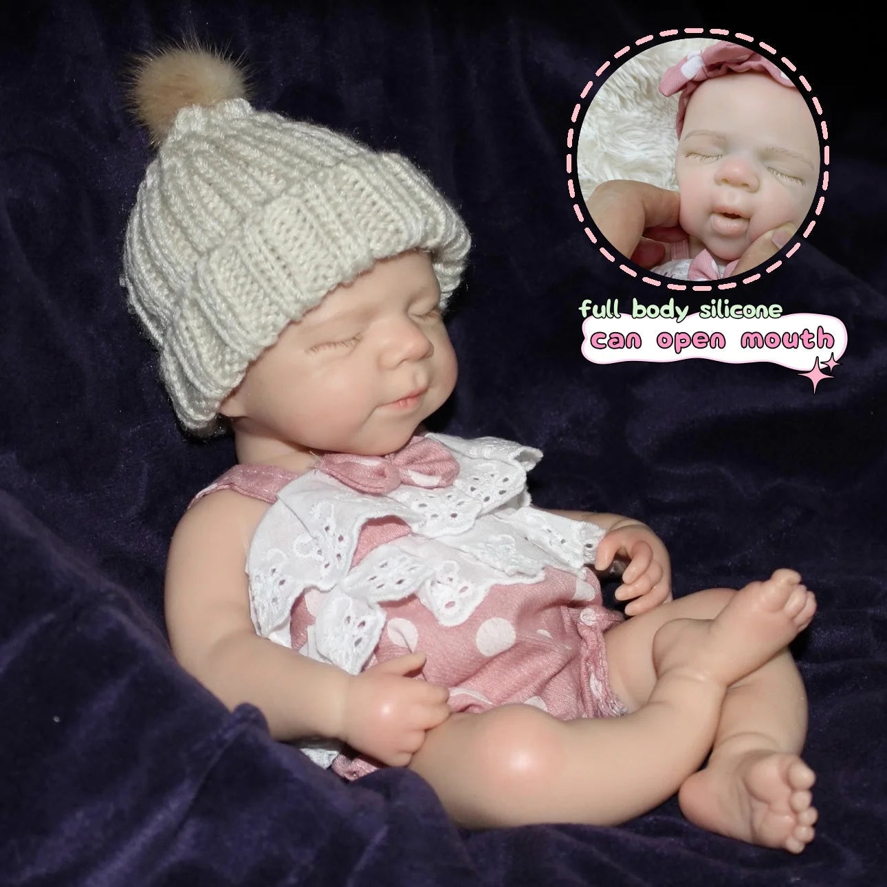 13Inch Open Mouth Reborn Dolls Pascale Bebe Girl Full Body Soft Silicone Girl Painted Bebe Newborn Doll Toys reborn de silicone lifelikesiliconereborns.com