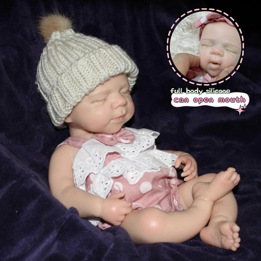 13Inch Open Mouth Reborn Dolls Pascale Bebe Girl Full Body Soft Silicone Girl Painted Bebe Newborn Doll Toys reborn de silicone lifelikesiliconereborns.com