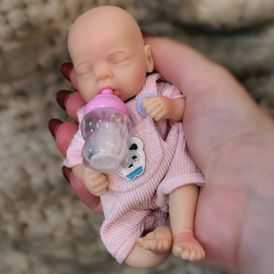 6Inch Mini Cute Bebe Reborn Dolls Painted Lifelike Full Body Soft Silicone Newborn Baby Doll Toys For Kid's Gift Bebê Reborn lifelikesiliconereborns.com