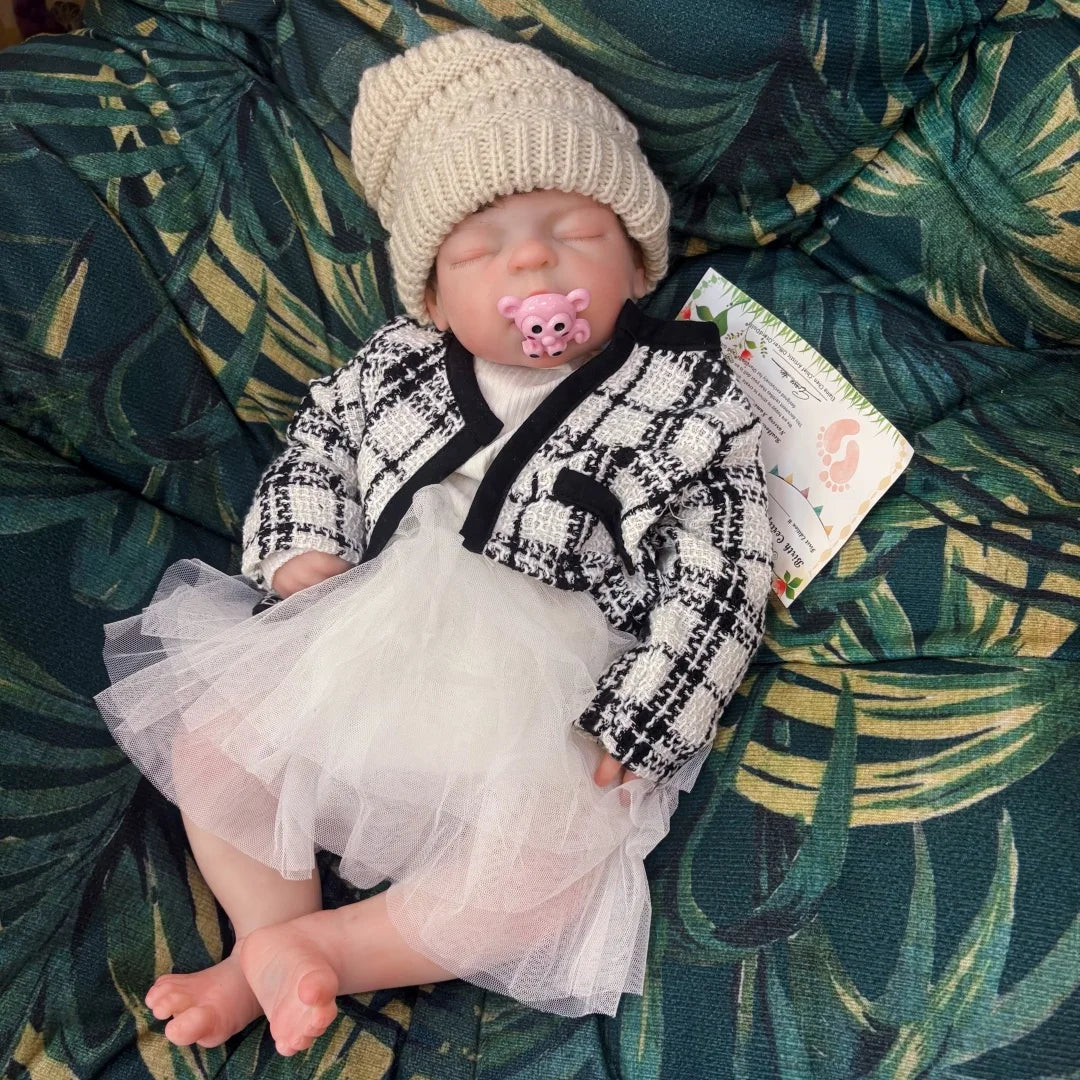 22Inch Big Size Can Open Mouth bébé reborn de silicona Girl Doll With Rooted Hair Soft Touch Flexible Reborn Toddler  Doll lifelikesiliconereborns.com