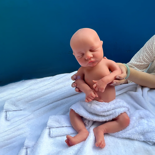 Squishy Bathed Newborn Baby Prototype Like A Real Baby With Visable Skin Texture 17.5 Inch Long Silicone Reborn Baby Doll Boy lifelikesiliconereborns.com
