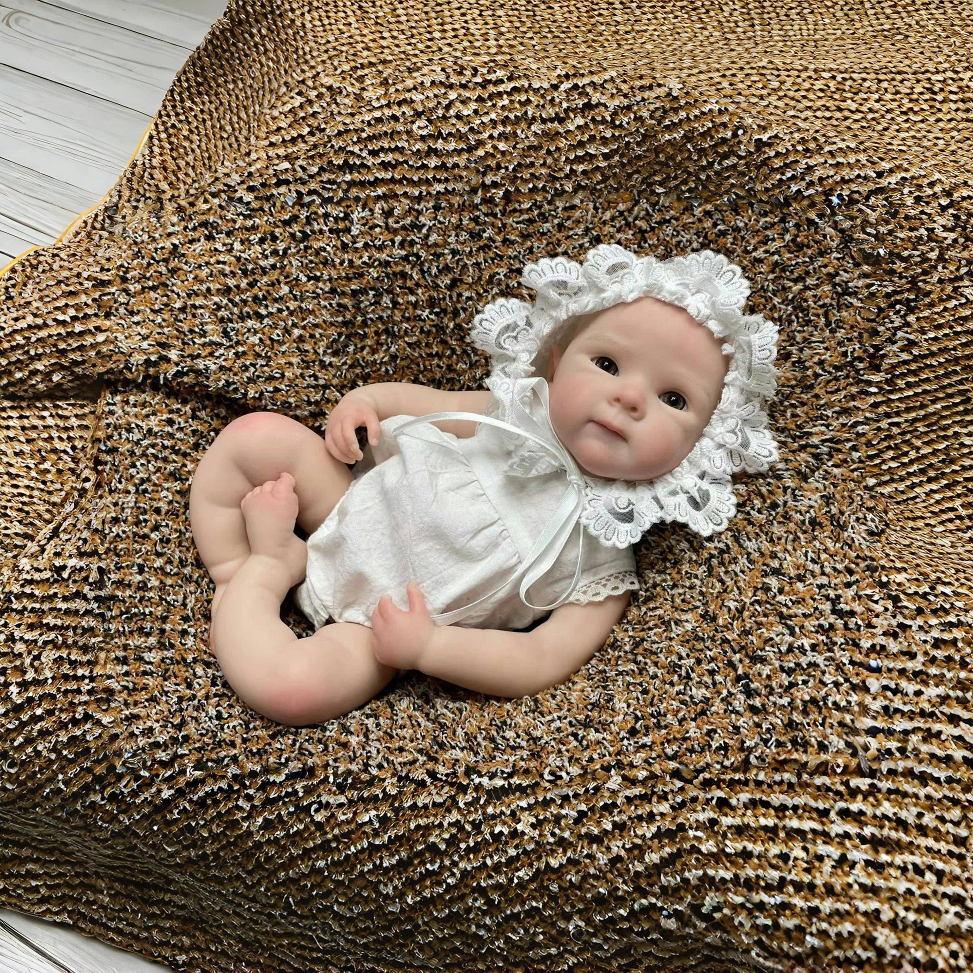 13Inch Girl Bettie Full Body Soft Solid Silicone Reborn Doll Painted Handmade Reborn Baby Doll Reborn Corpo De Silicone lifelikesiliconereborns.com