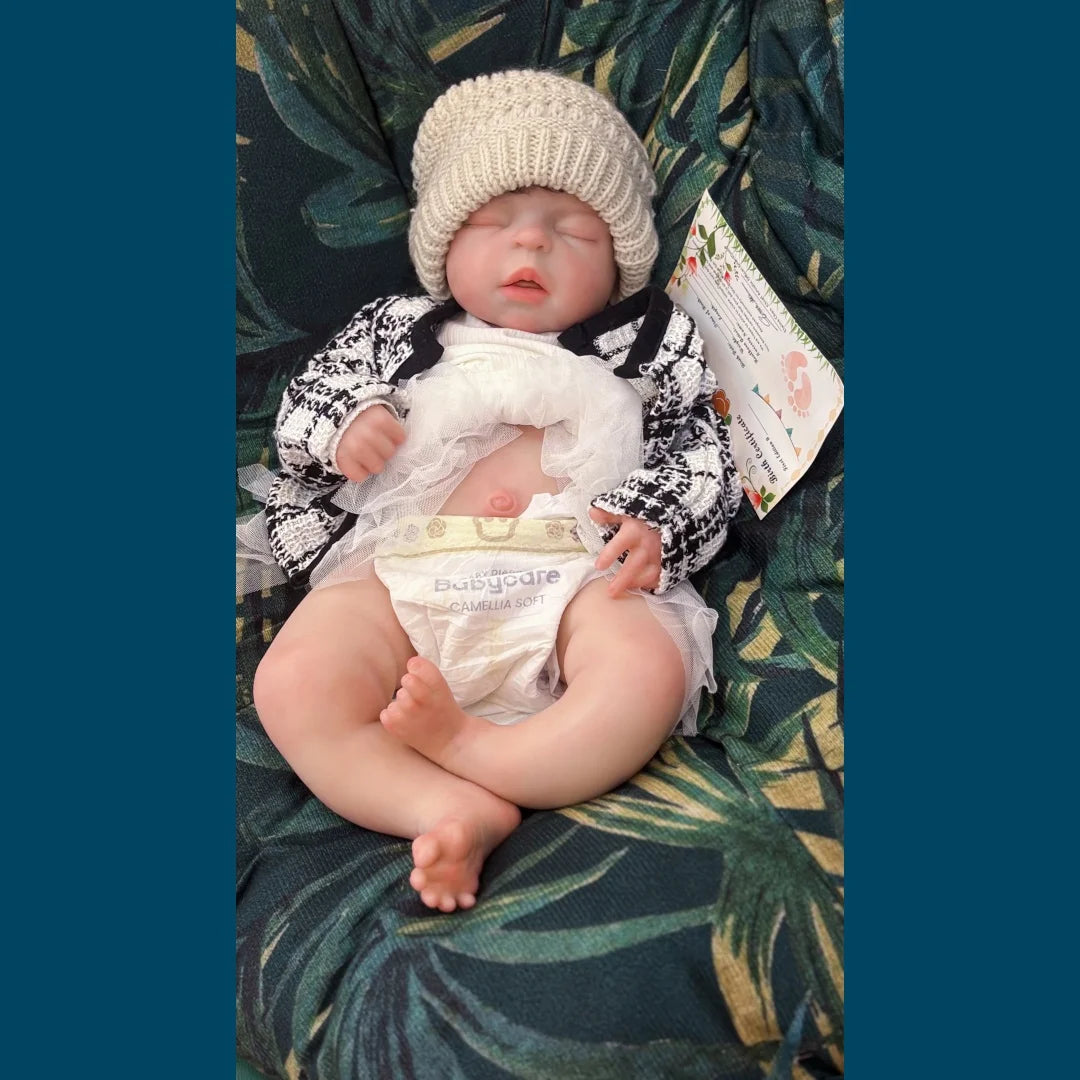 22Inch Big Size Can Open Mouth bébé reborn de silicona Girl Doll With Rooted Hair Soft Touch Flexible Reborn Toddler  Doll lifelikesiliconereborns.com