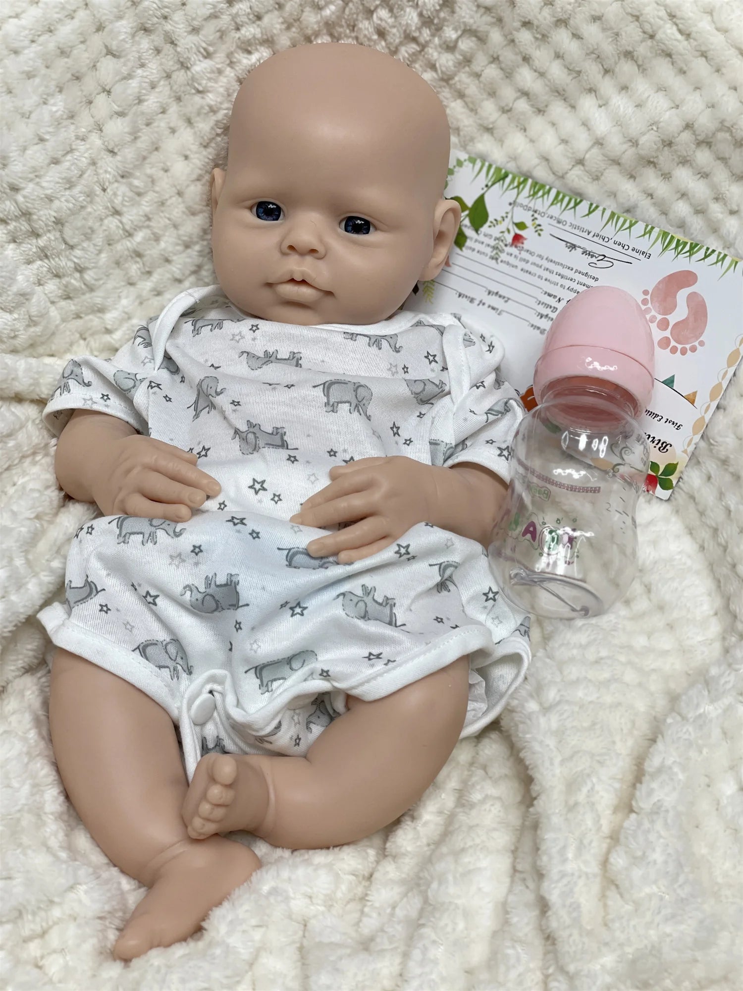 17Inch Washable Open Eyes Soft Silicone Reborn Girl Doll With 3D Painted Skin Can Handmade Bebe Reborn Girl For Family's Gift lifelikesiliconereborns.com