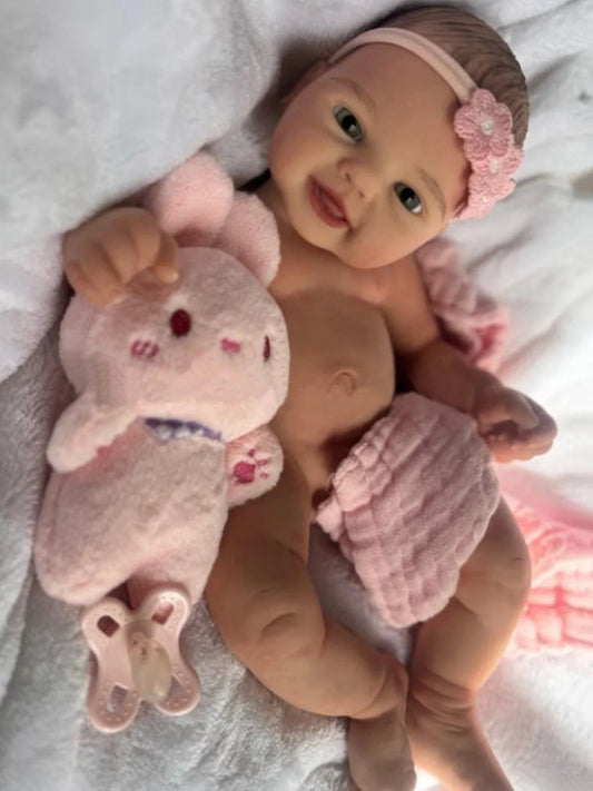 40CM Open Mouth Silicone Bebe Girl With Hair Reborn Full Soft Silicone Newborn Dolls For Kids Boneca Reborn Corpo De Silicone lifelikesiliconereborns.com