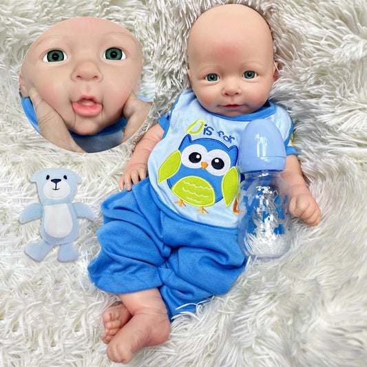 18" Whole Silicone Boy Lisa Painted Bebê Reborn De Silicone Full Body Silicone Reborn Doll Kit Corpo De Silicone Inteiro lifelikesiliconereborns.com